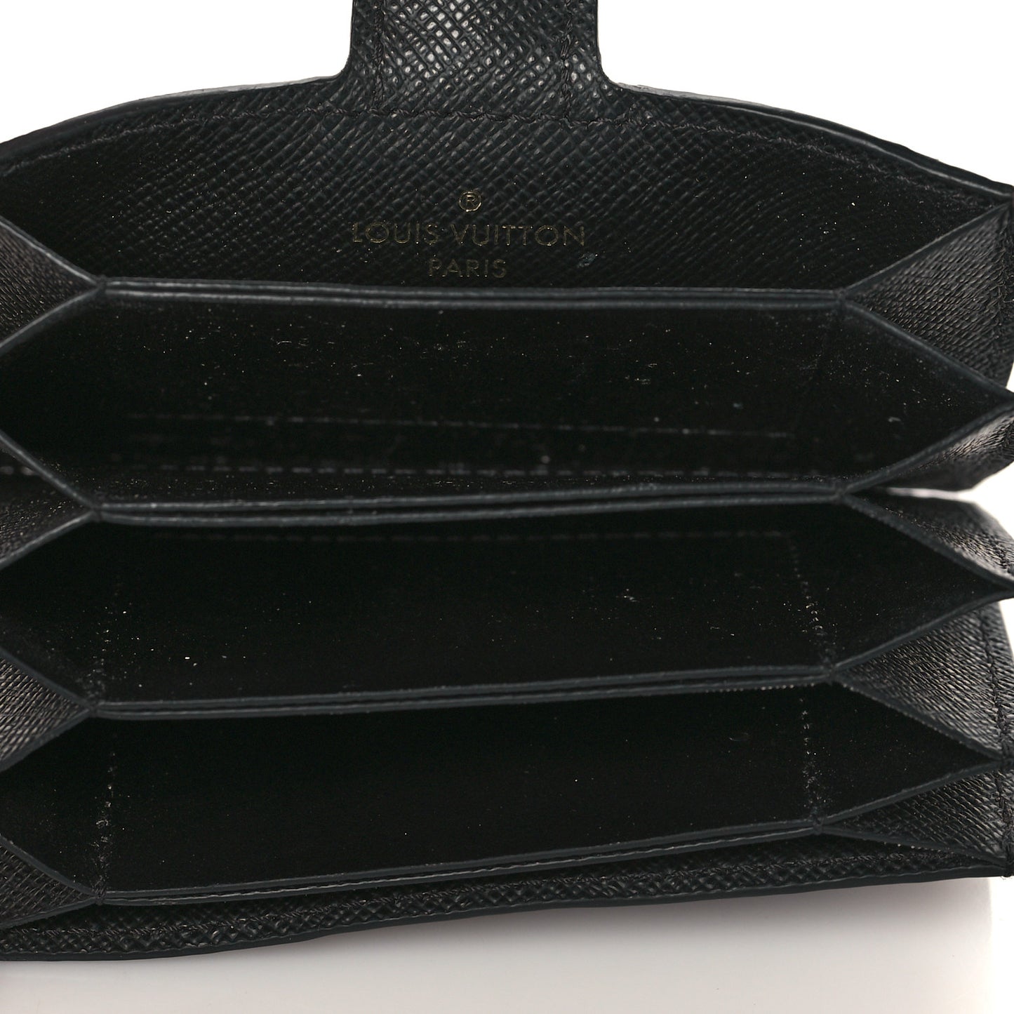 Monogram Gusset Card Holder Black