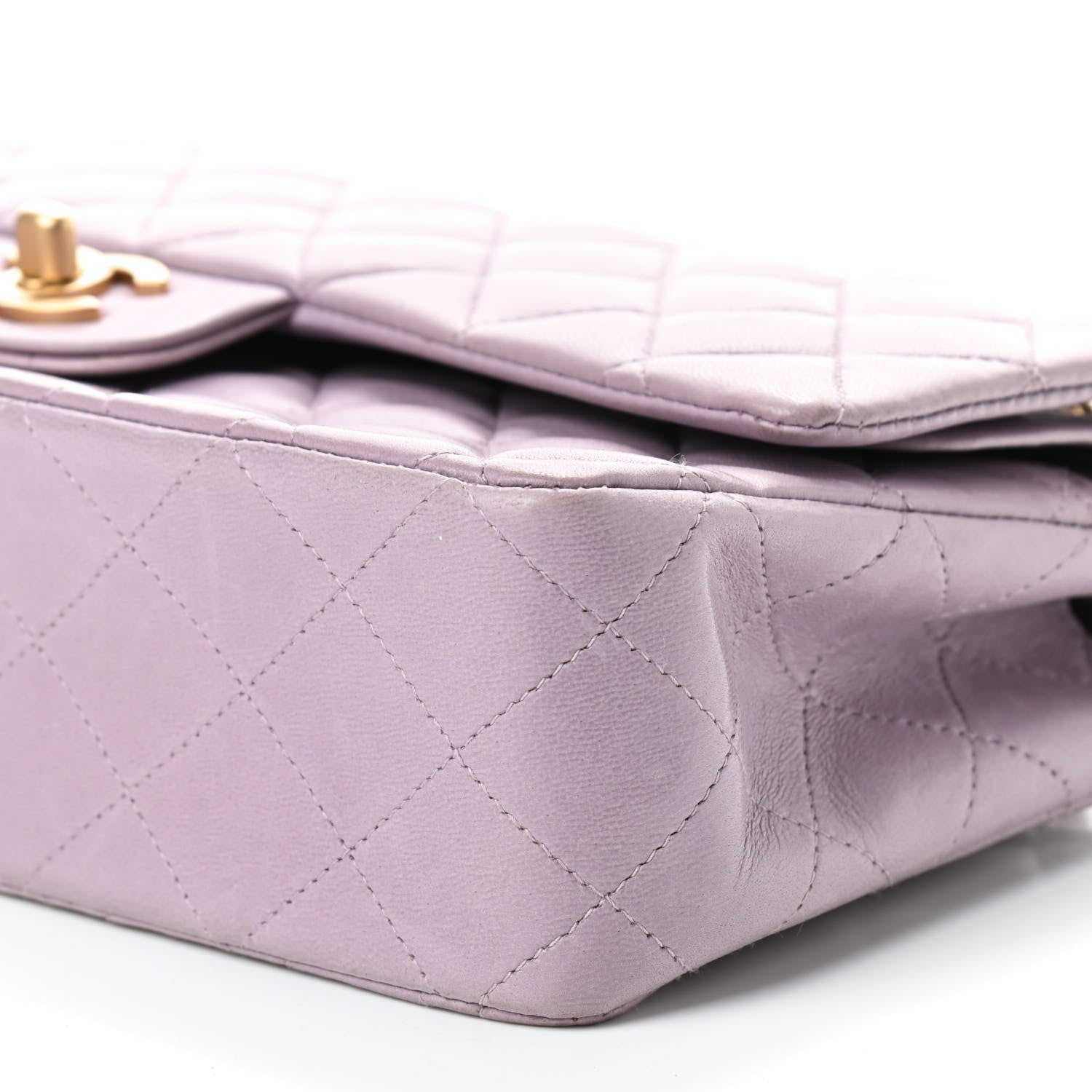 Chanel Lambskin Quilted Medium Double Flap Light Purple 7 of 9