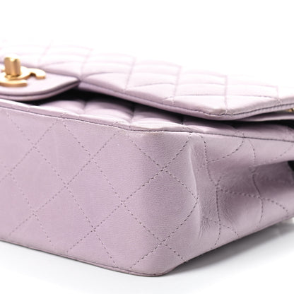 Chanel Lambskin Quilted Medium Double Flap Light Purple 7 of 9