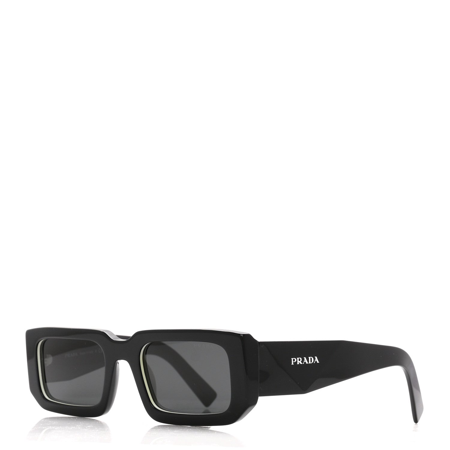 Prada Acetate Symbole Sunglasses SPR 06Y Black 1 of 8