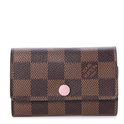 Louis Vuitton Damier Ebene Multicles 6 Key Holder Rose Ballerine 1 of 6