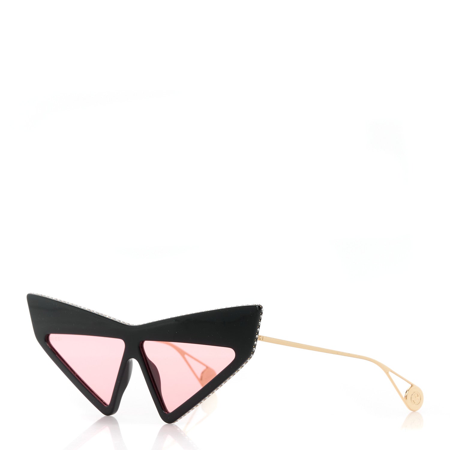 Gucci Acetate Crystal Geometric Sunglasses GG0430S Black 1 of 7