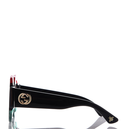 Gucci Acetate Round GG0084S Sunglasses Black Red Green 3 of 8