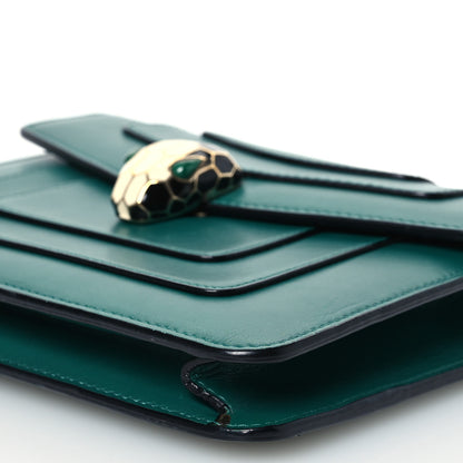 Bulgari Calfskin Small Serpenti Forever Snake Strap Crossbody Bag Emerald Green 11 of 16