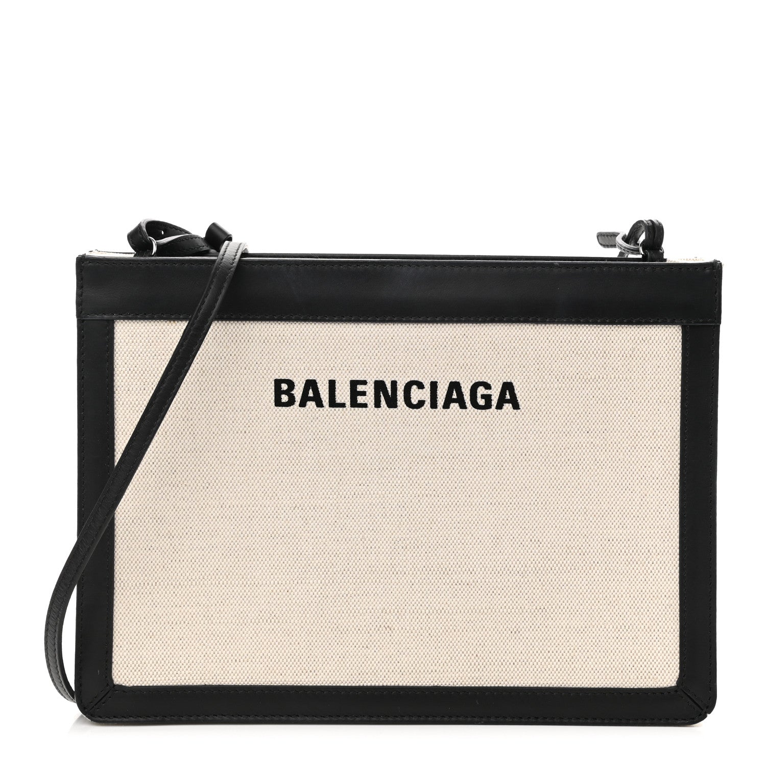 Balenciaga Cotton Canvas Pochette Crossbody Bag Black 1 of 10