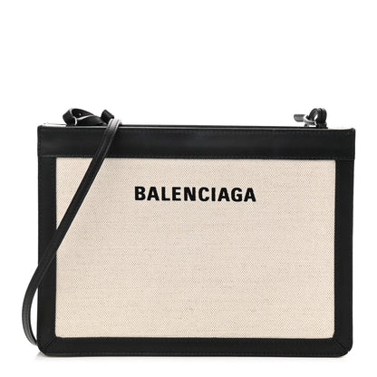 Balenciaga Cotton Canvas Pochette Crossbody Bag Black 1 of 10