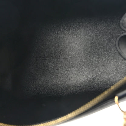 Celine Smooth Calfskin Cuir Triomphe Clutch on Chain Black 5 of 9