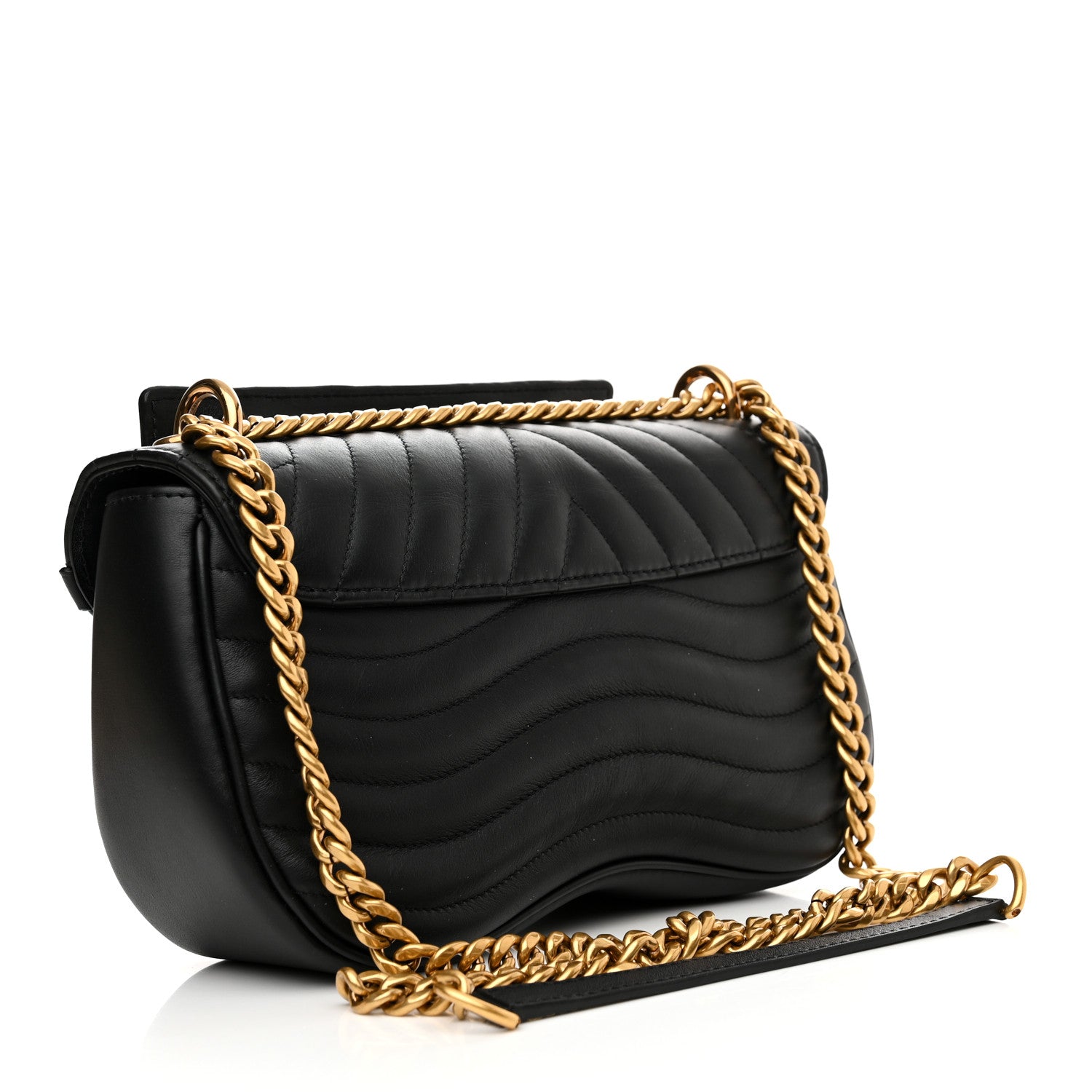 Louis Vuitton Calfskin New Wave Chain MM Black 3 of 10