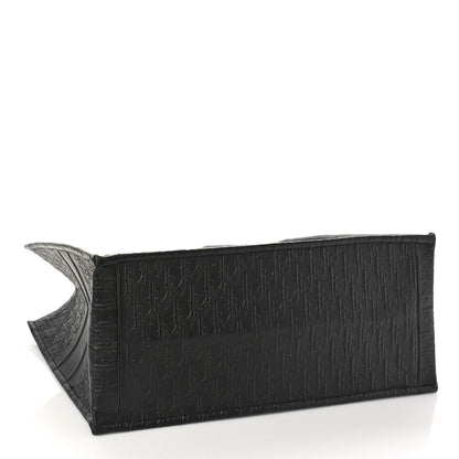 Christian Dior Oblique Calfskin Embossed Large Book Tote Black 4 of 8
