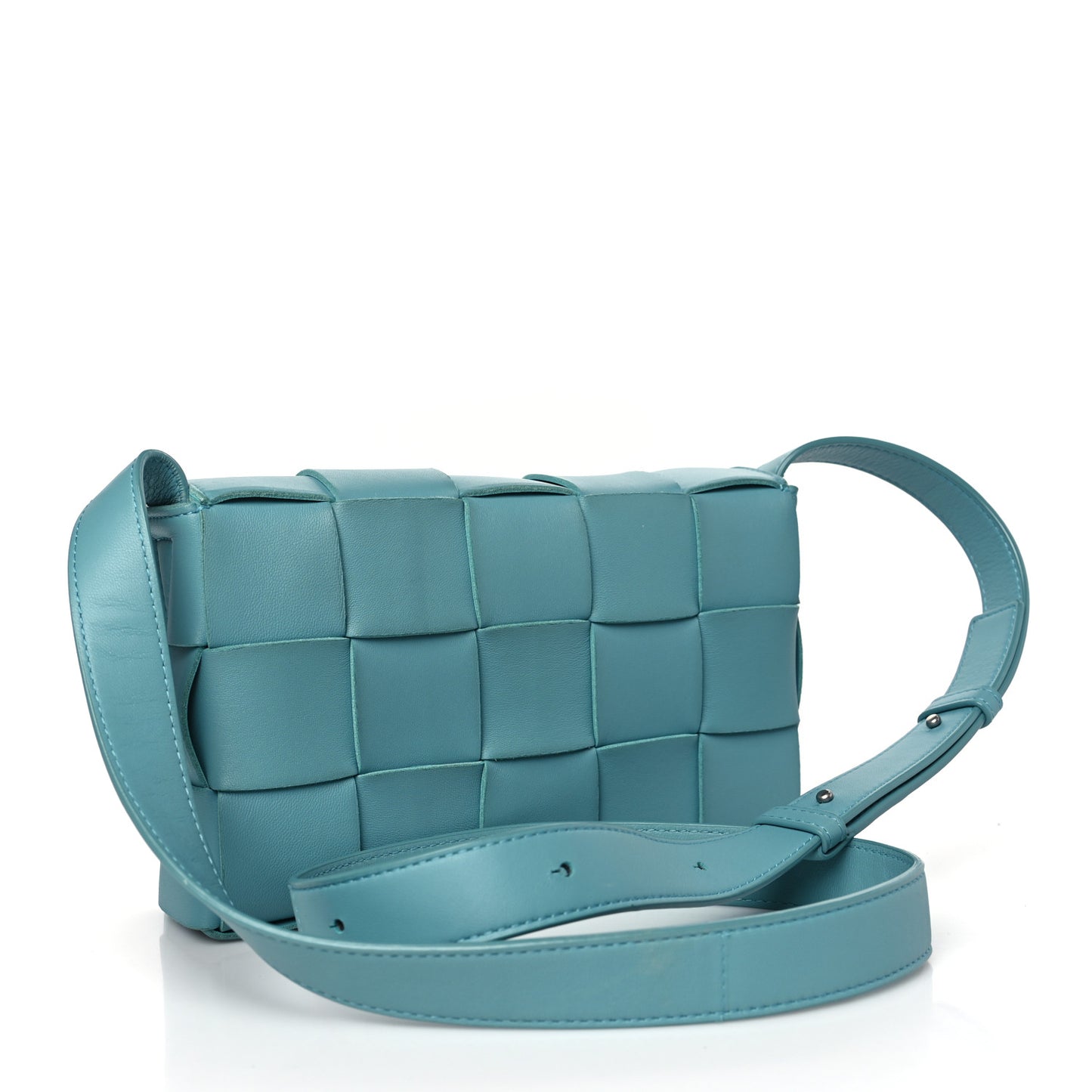 Lambskin Maxi Intrecciato Small Cassette Crossbody Bag Mermaid