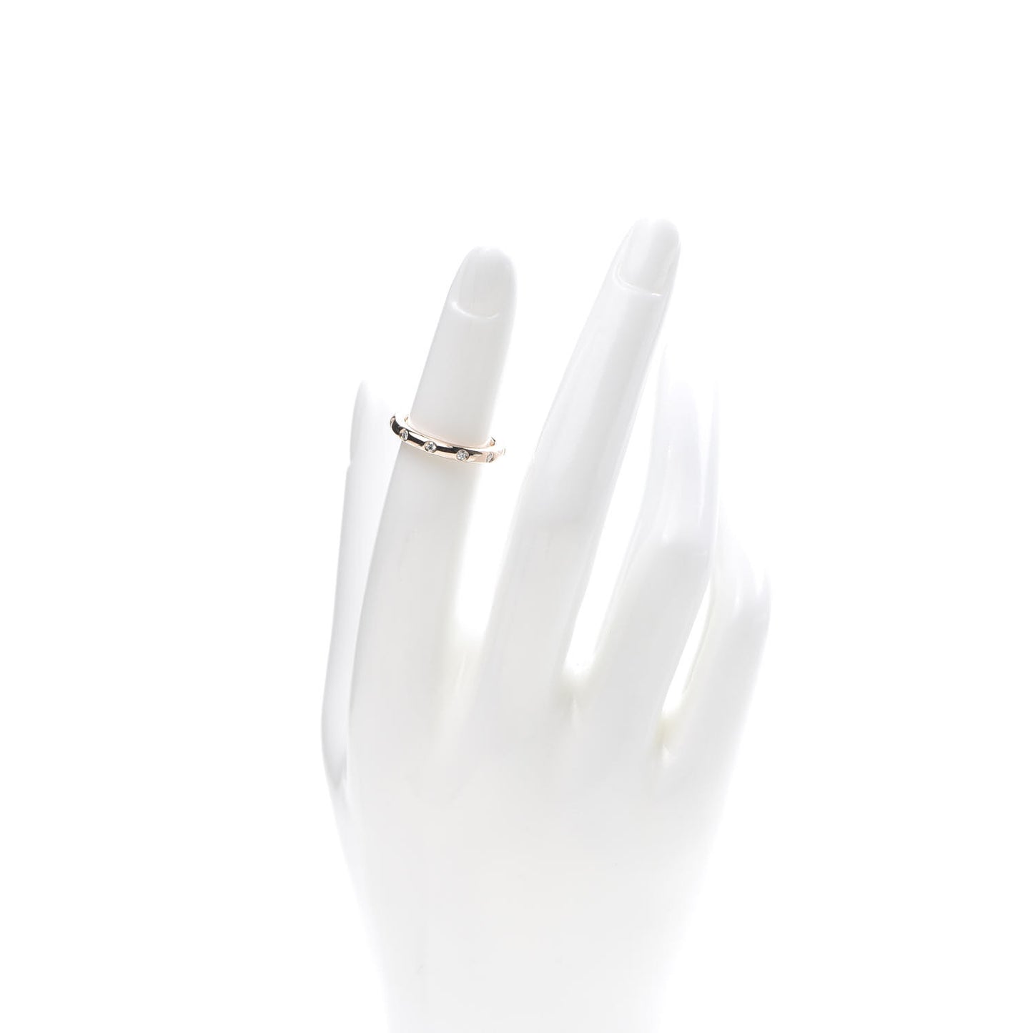 18K Rose Gold Diamond Bezet Band Ring 47 4