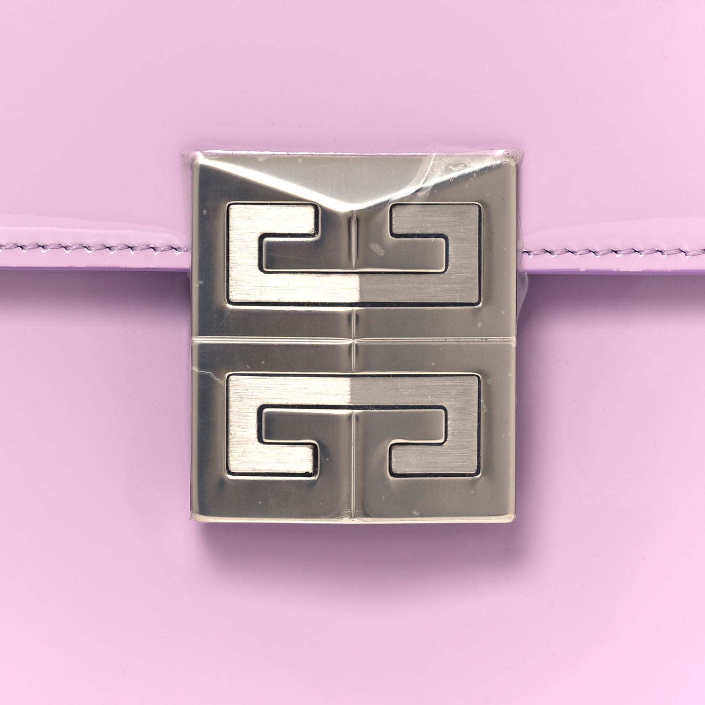 Patent Calfskin Mini Vertical 4G Bag Lilac