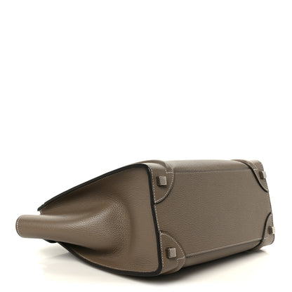 Celine Drummed Calfskin Micro Luggage Souris 4 of 11