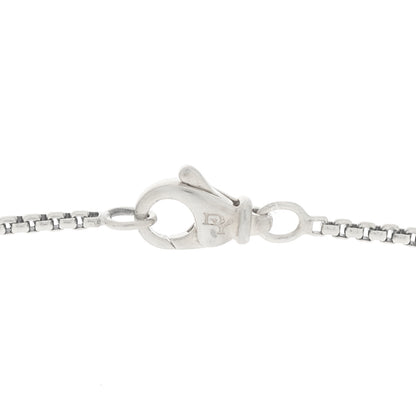 David Yurman Sterling Silver Diamond Chiclet Triple Drop Necklace 4 of 5