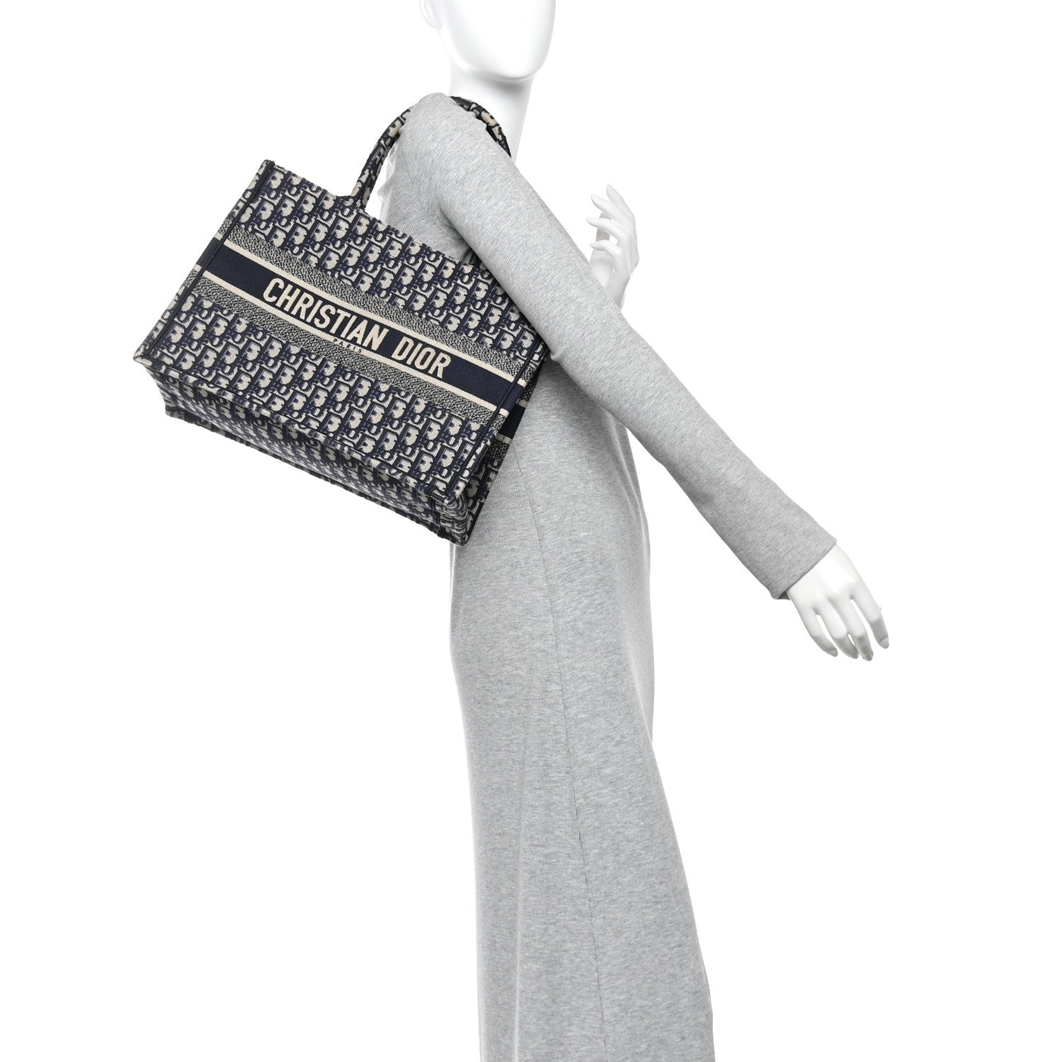 Christian Dior Oblique Medium Book Tote Blue Multicolor 2 of 12