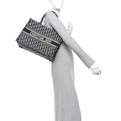 Christian Dior Oblique Medium Book Tote Blue Multicolor 2 of 12