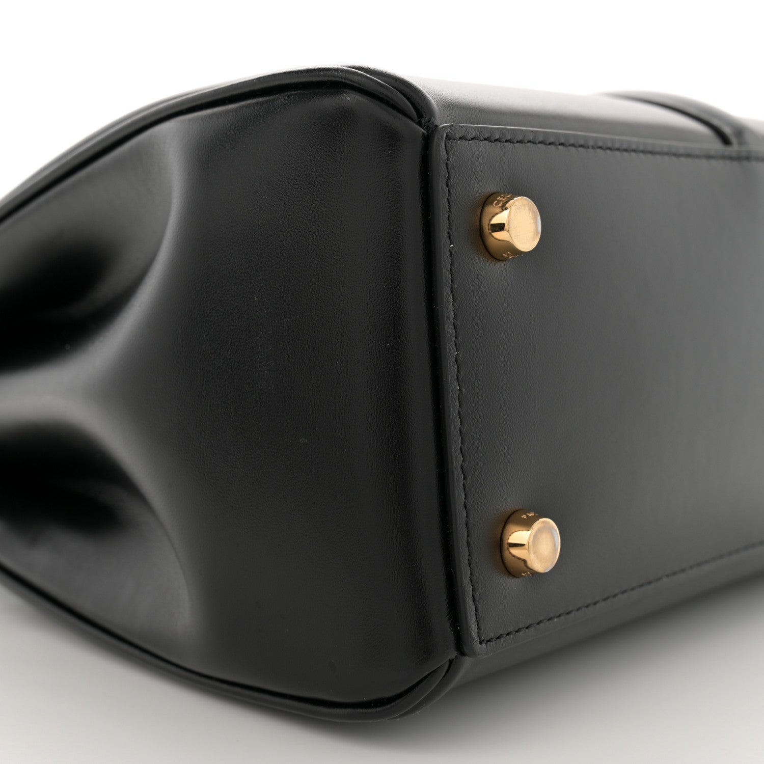 Celine Satinated Calfskin Small 16 Top Handle Bag Black 10 of 12