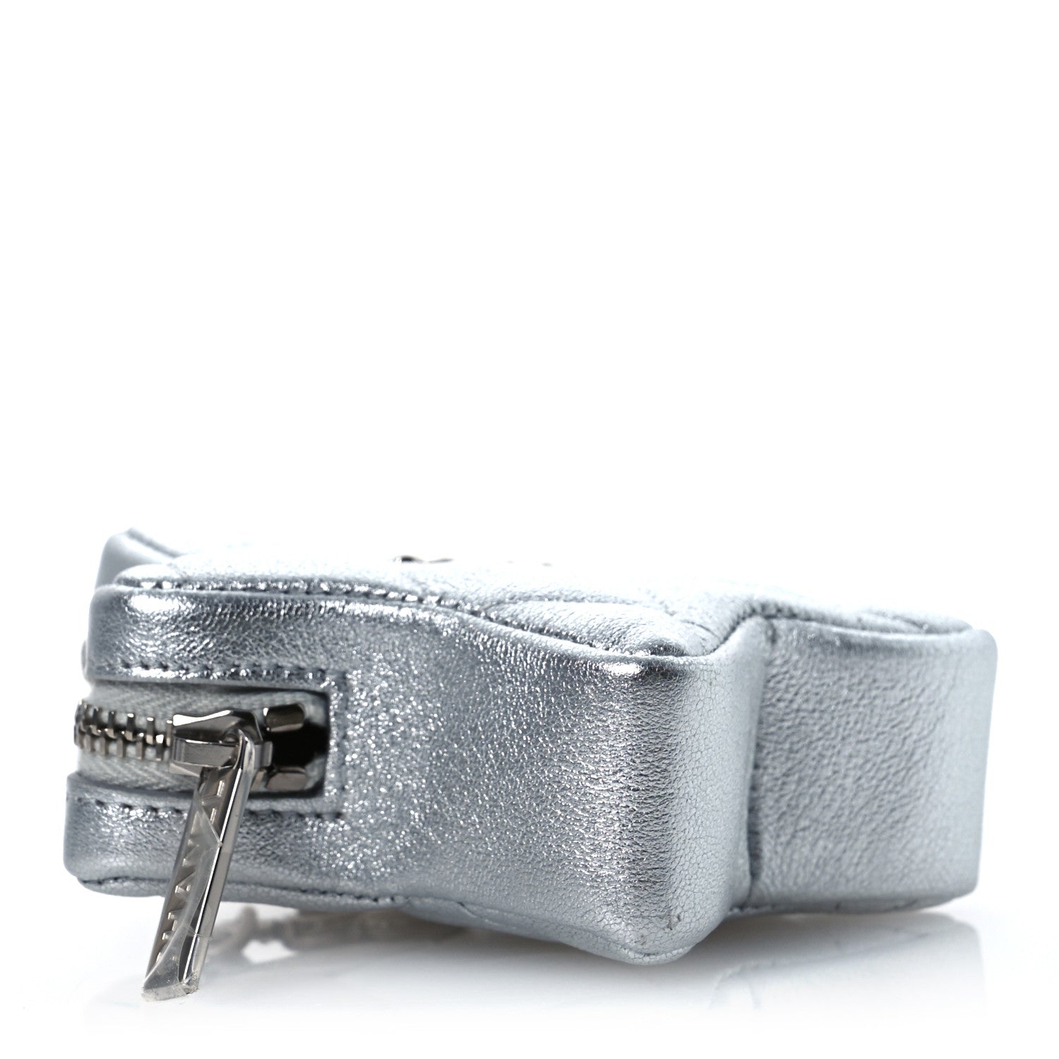 Chanel Metallic Lambskin Walk Of Fame Star Clip On Coin Purse Silver 4 of 11