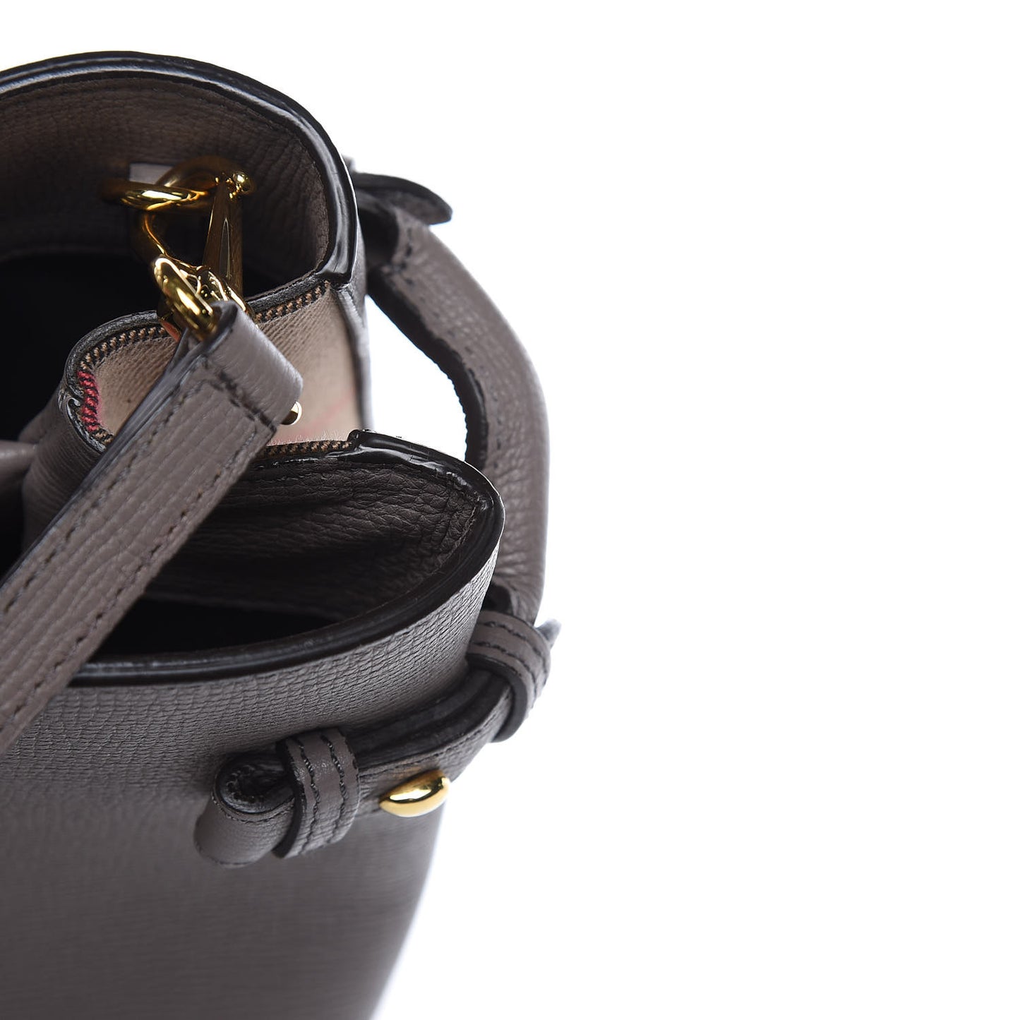 Grainy Calfskin House Check Large Banner Tote Grey
