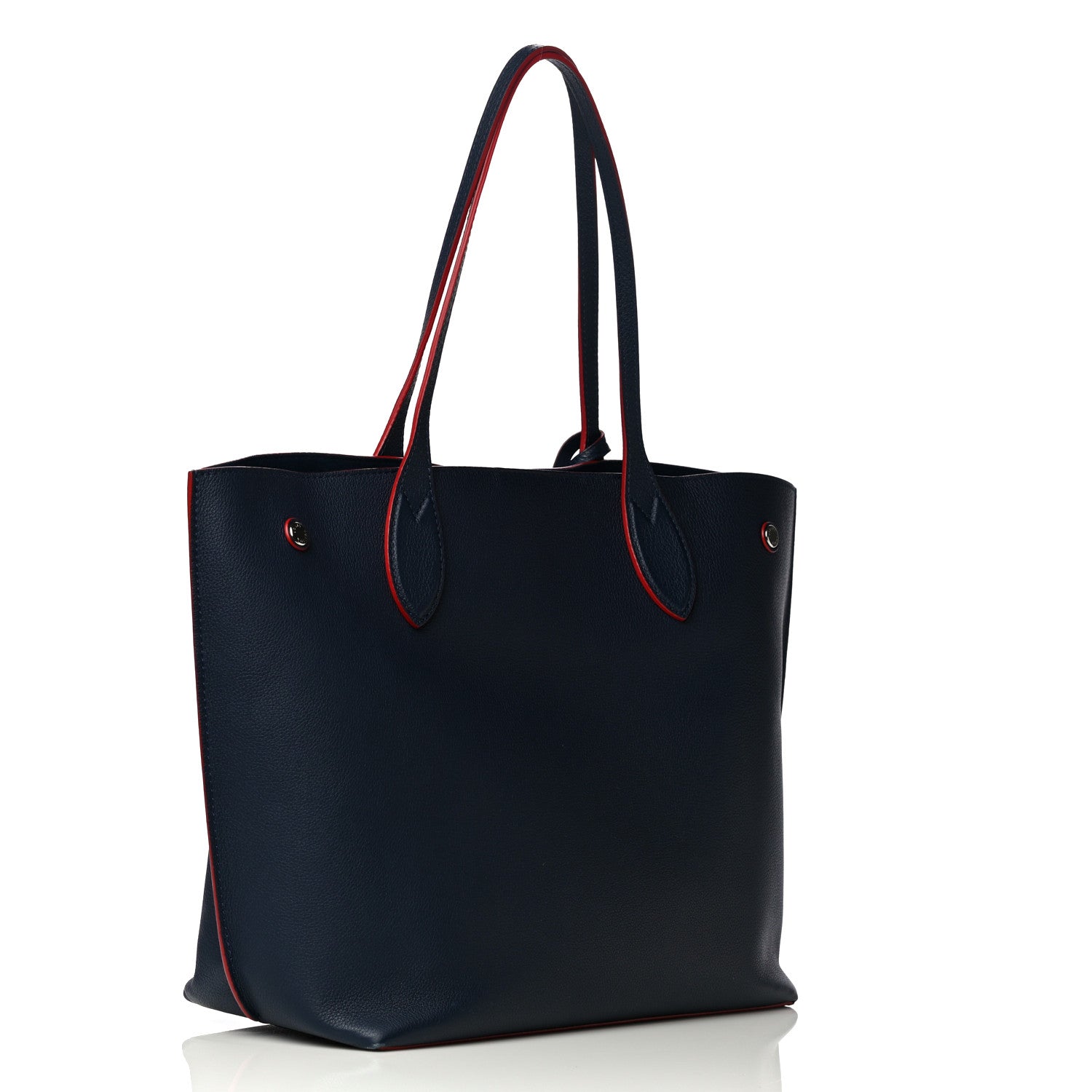 Louis Vuitton Calfskin Lockme Go Tote Marine Rouge 3 of 11