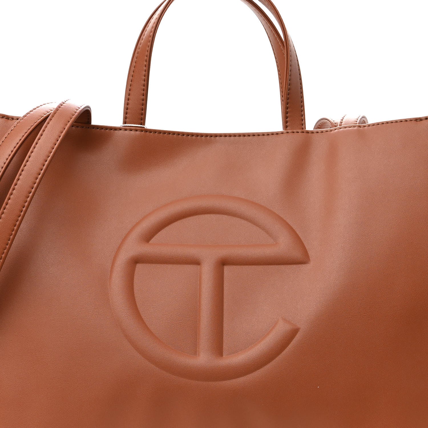 Telfar Vegan Leather Medium Shopping Bag Tan 7 of 9