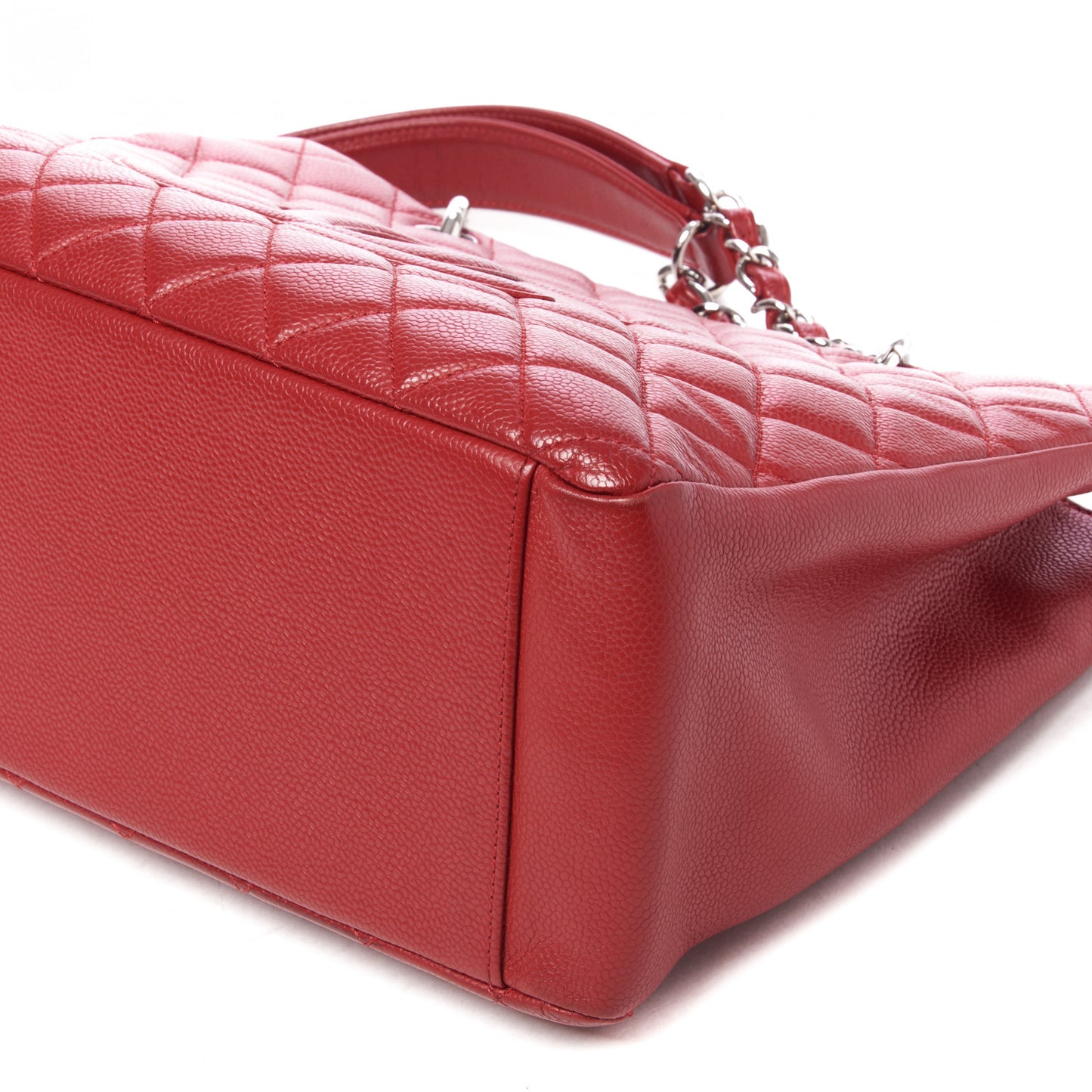 Caviar Quilted Grand Shopping Tote GST Red