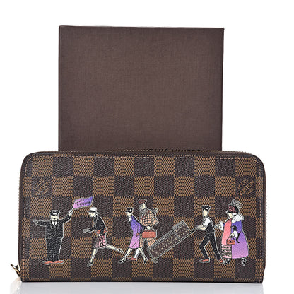 Louis Vuitton Damier Ebene Illustre Zippy Wallet Violet 7 of 7