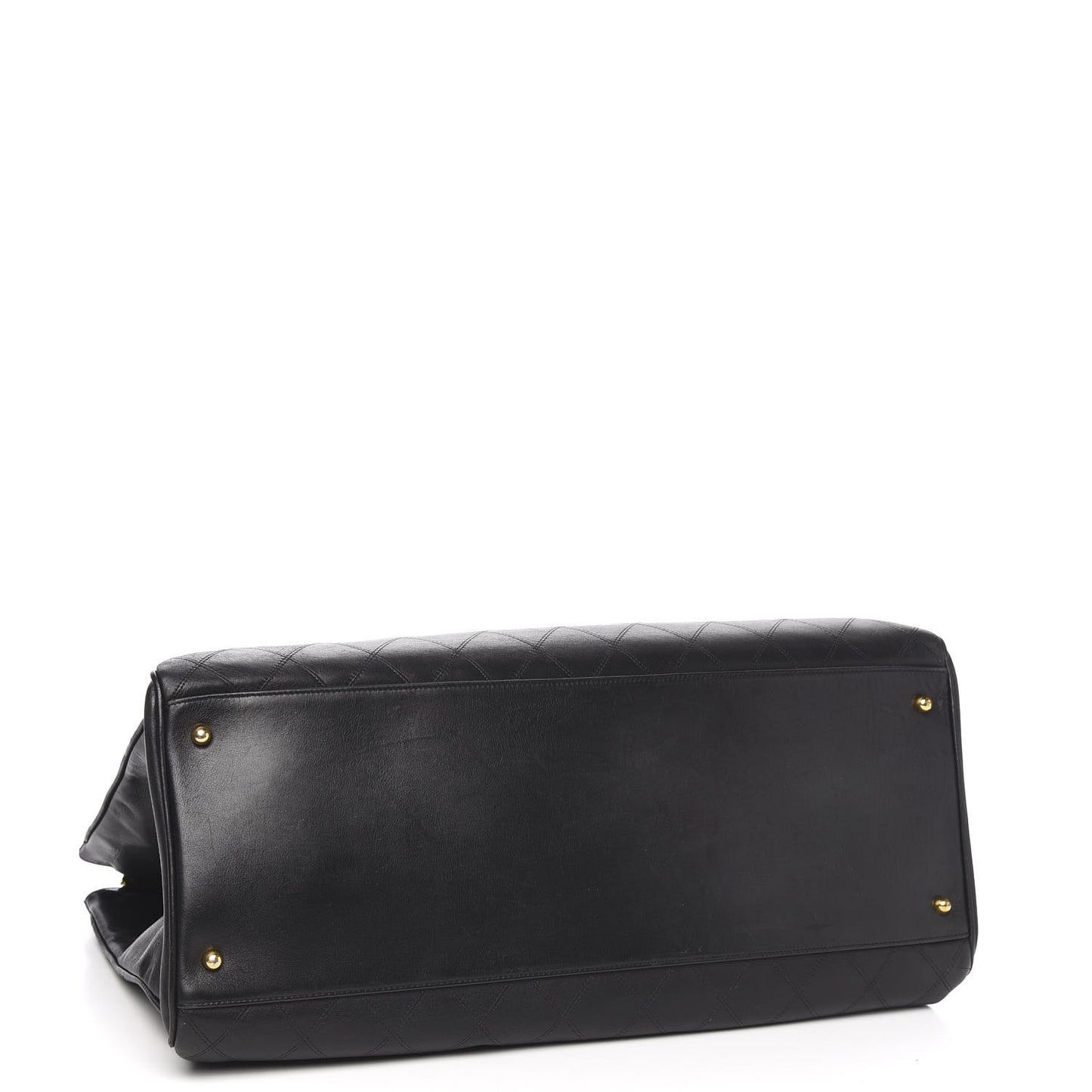 Calfskin Stitched XL Weekender Black