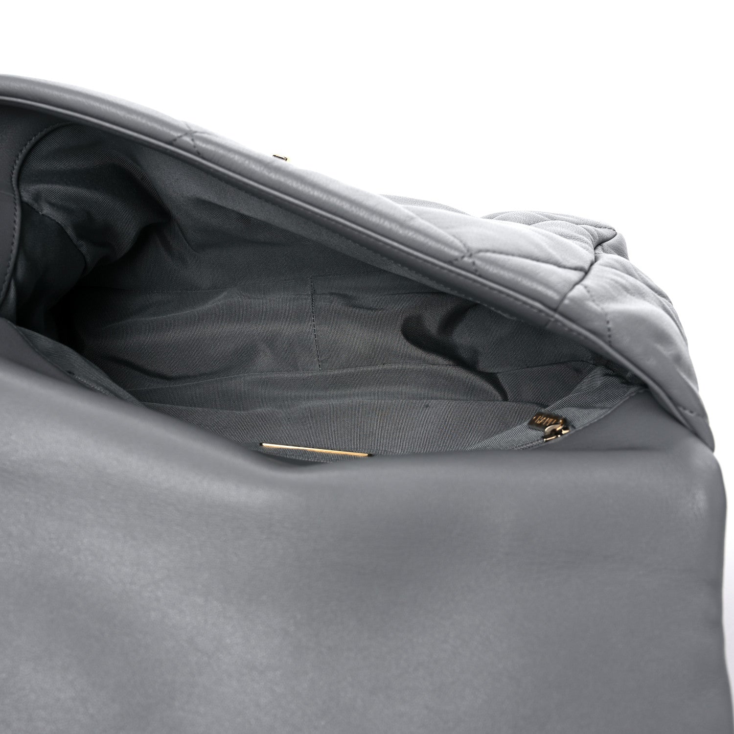 Chanel Lambskin Quilted Large Chanel 19 Flap Grey 5 of 10