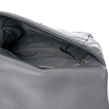 Chanel Lambskin Quilted Large Chanel 19 Flap Grey 5 of 10