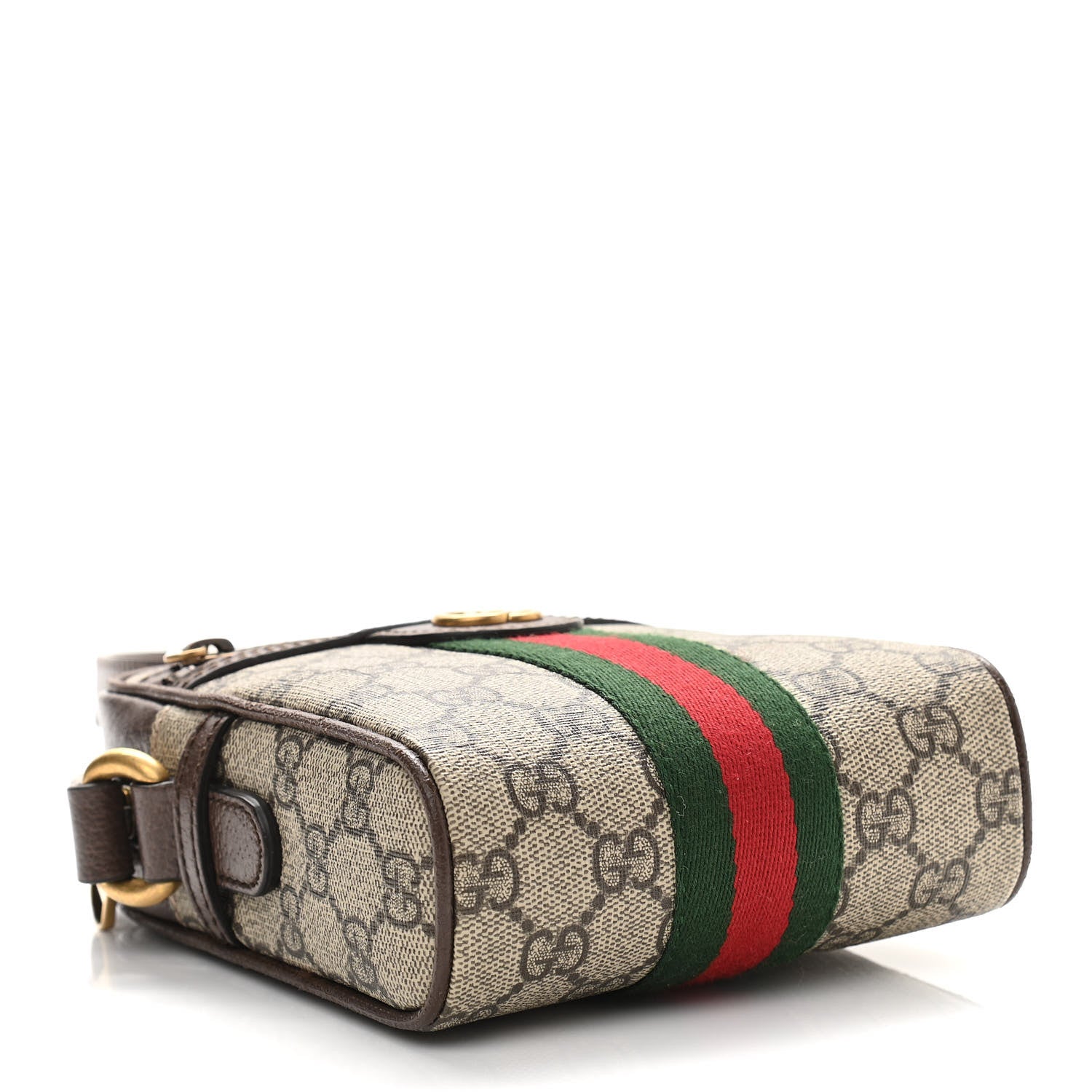 Gucci GG Supreme Monogram Web Mini Ophidia Messenger Brown 4 of 11