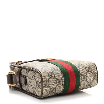 Gucci GG Supreme Monogram Web Mini Ophidia Messenger Brown 4 of 11