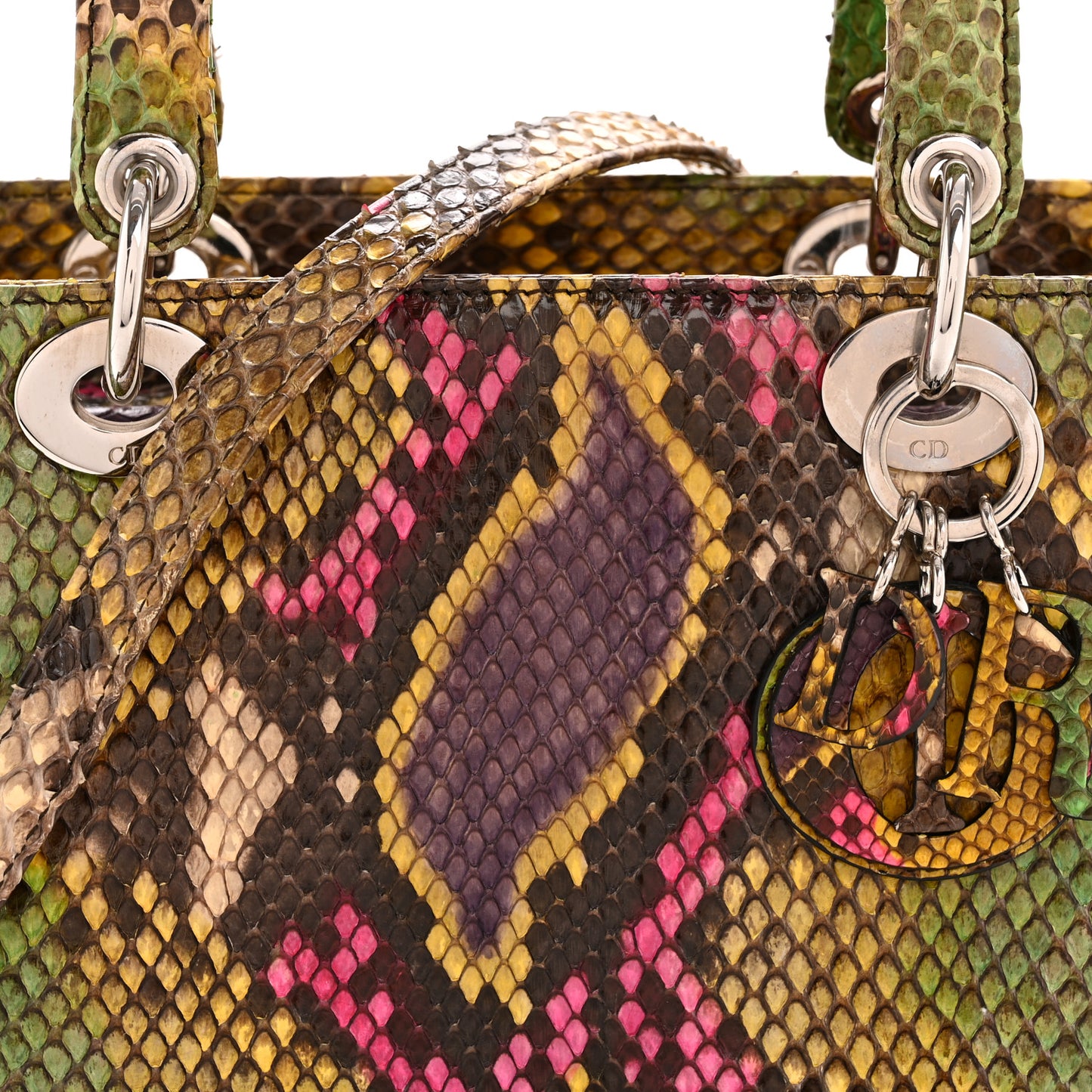 Snakeskin Medium Lady Dior Multicolor