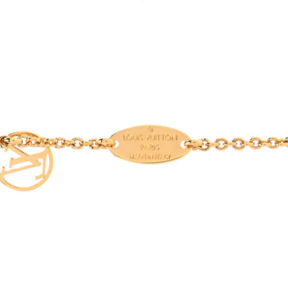 Louis Vuitton Metal LV Eclipse Necklace Gold 4 of 4