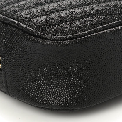 Saint Laurent Grain De Poudre Matelasse Monogram Mini Lou Camera Bag Black 8 of 10