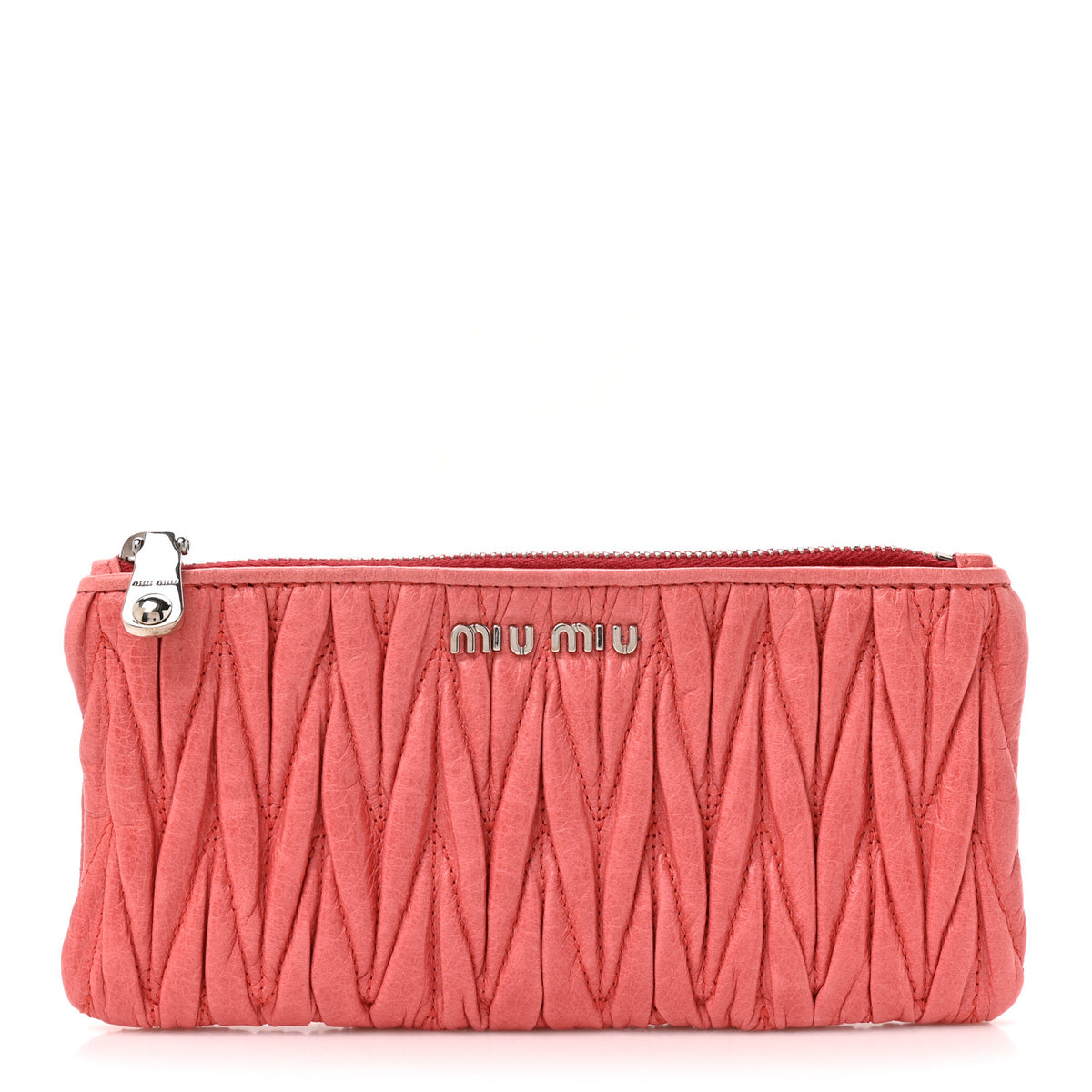 Miu Miu Nappa Matelasse Lux Pouch Fuxia 1 of 7