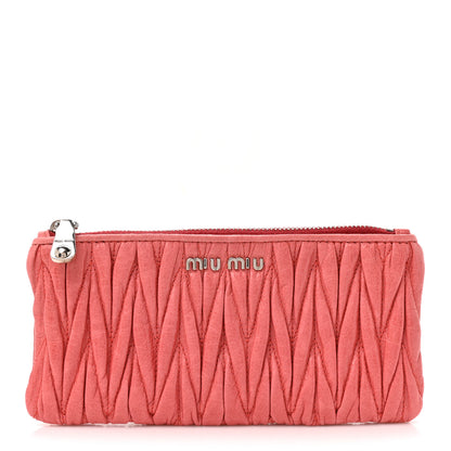 Miu Miu Nappa Matelasse Lux Pouch Fuxia 1 of 7