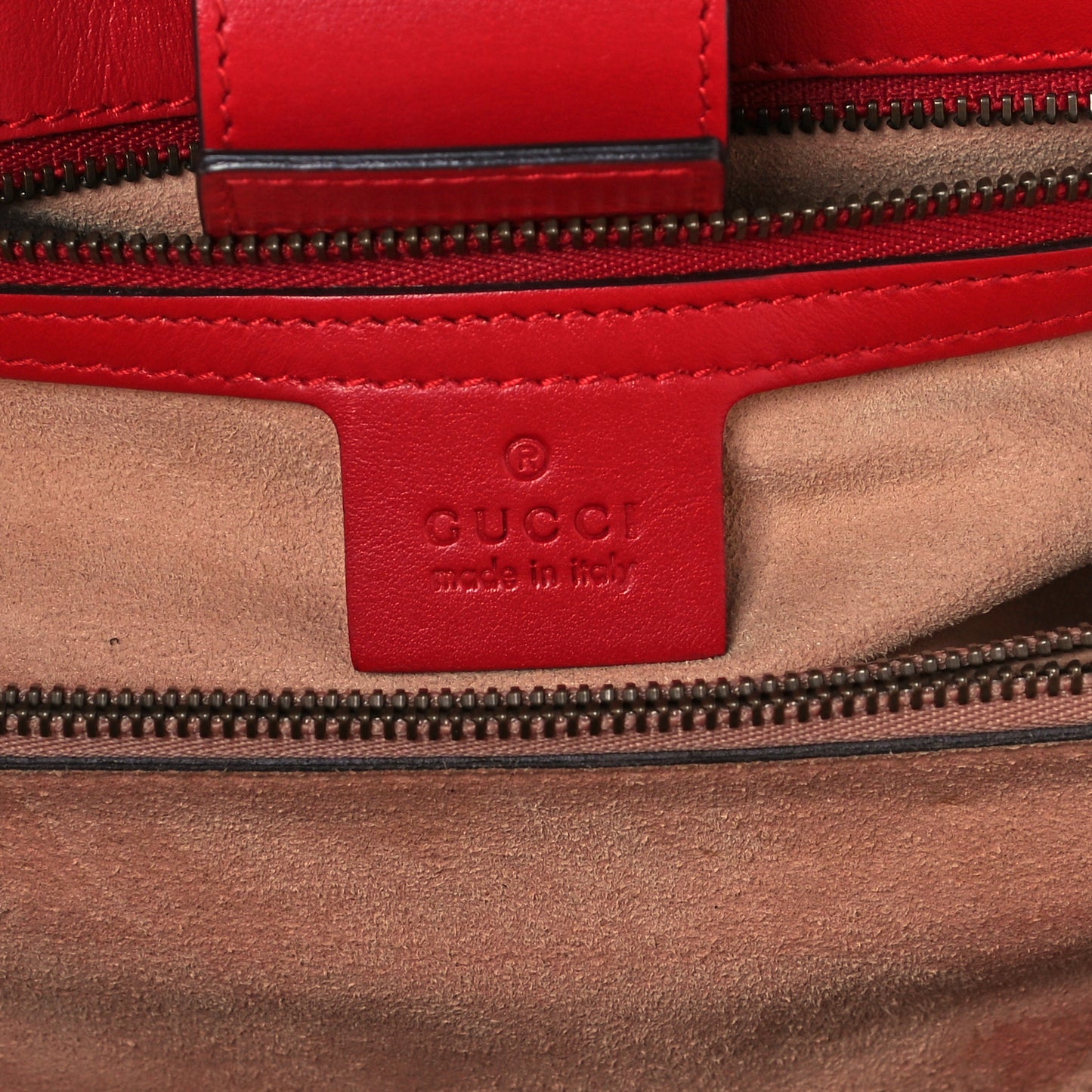 Calfskin Matelasse Small GG Marmont Tote Hibiscus Red