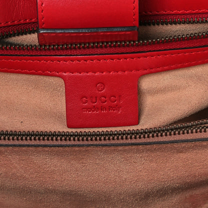 Gucci Calfskin Matelasse Small GG Marmont Tote Hibiscus Red 6 of 11