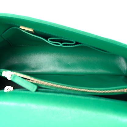 Chanel Caviar Quilted Small Coco Handle Flap Green 5 of 11