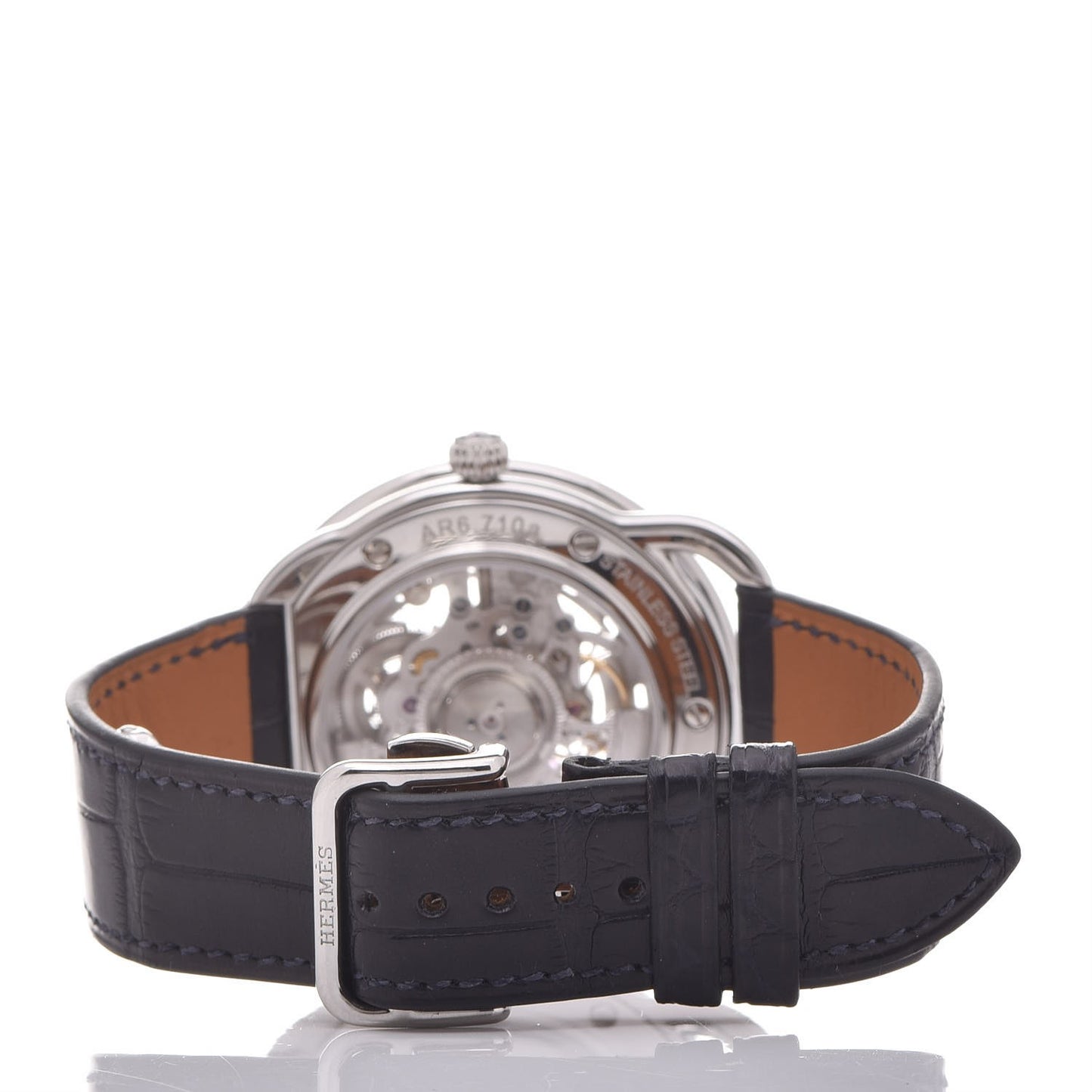 Stainless Steel Alligator 41mm Arceau Squelette Automatic Watch Marine