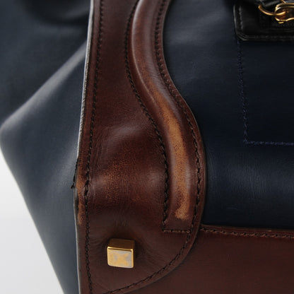 Celine Smooth Calfskin Mini Tri-Color Luggage Navy 9 of 10