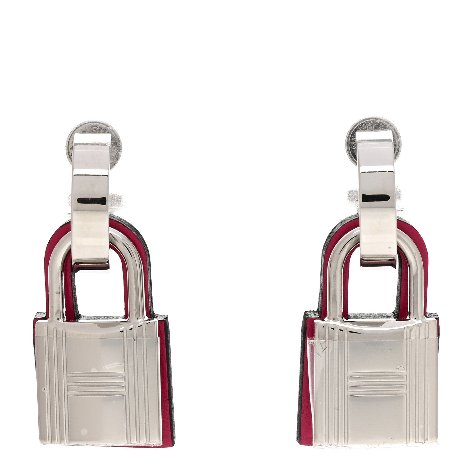 Hermes Palladium Swift O'Kelly Earrings Rose Mexico 1 of 5