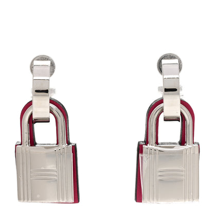 Hermes Palladium Swift O'Kelly Earrings Rose Mexico 1 of 5