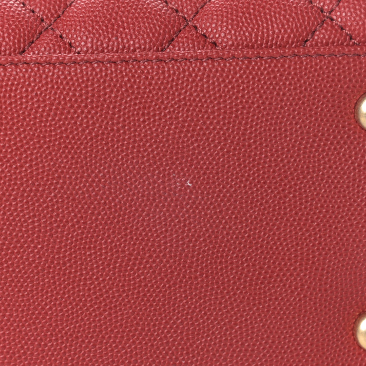 Caviar Quilted Small Coco Handle Flap Red