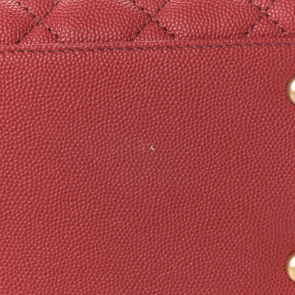 Chanel Caviar Quilted Small Coco Handle Flap Red 7 of 7