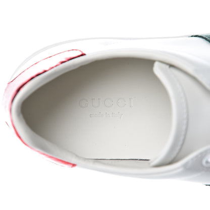 Gucci Calfskin Ayers Bee Embroidered Womens Ace Sneakers 36 White Green 16 of 20