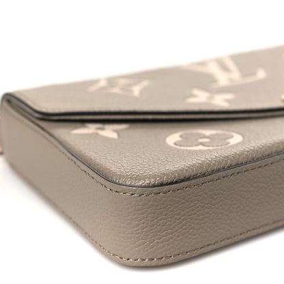 Louis Vuitton Empreinte Monogram Giant Felicie Pochette Tourterelle Creme 9 of 11