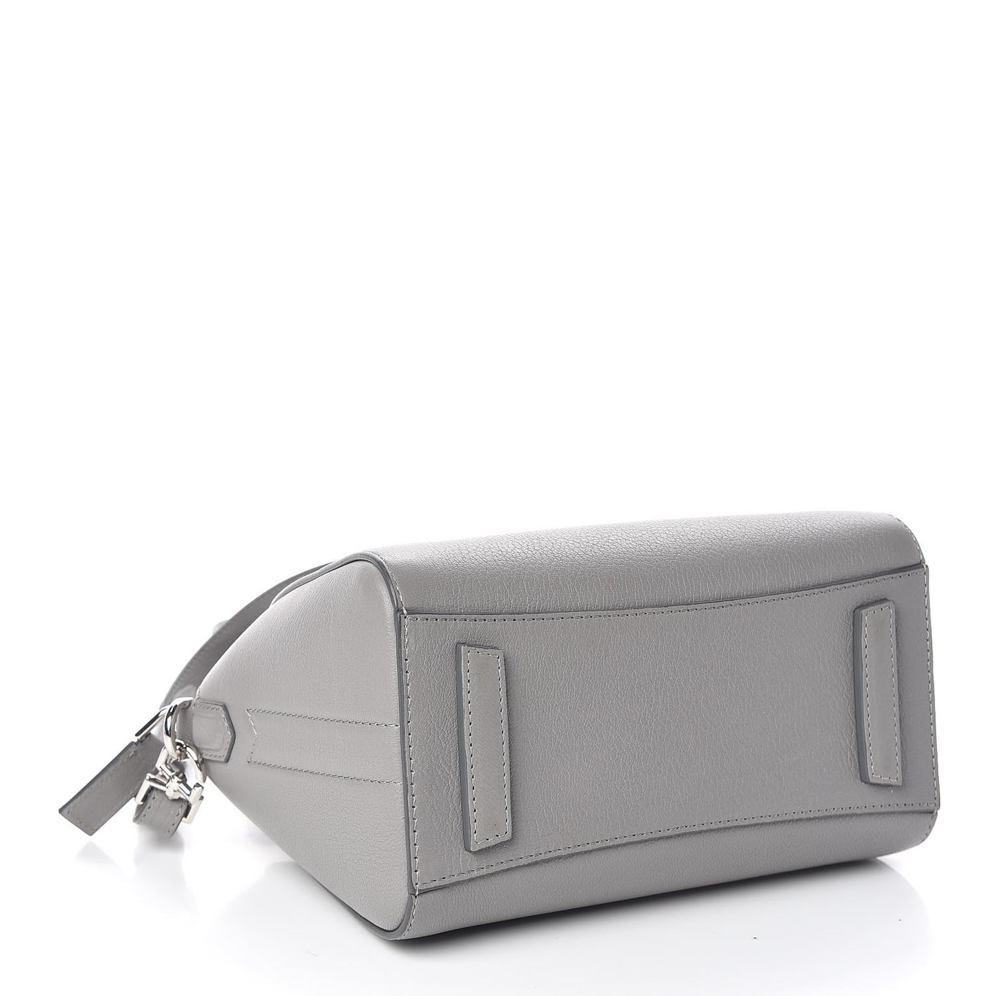 Sugar Goatskin Mini Antigona Pearl Grey