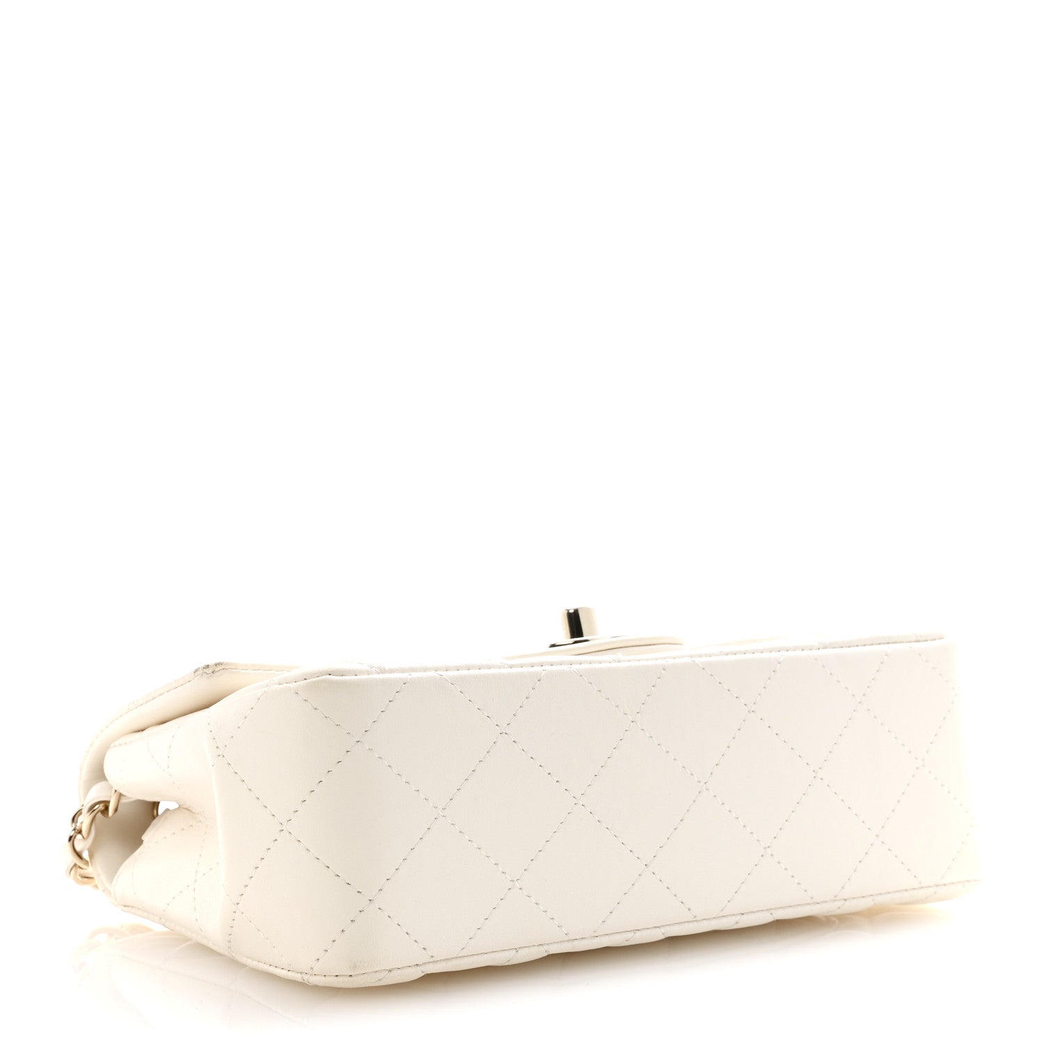 Chanel Lambskin Quilted Mini Rectangular Flap White 4 of 13